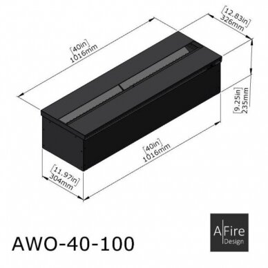 AFIRE ORIGINAL AWO-40-100 электрокамин встраиваемый 3