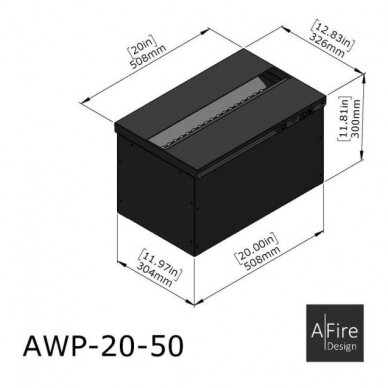 AFIRE PREMIUM AWP-20-50 elektrikamina südamik 11