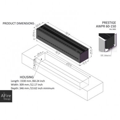 AFIRE PREMIUM AWP-60-150 elektrikamina südamik 11