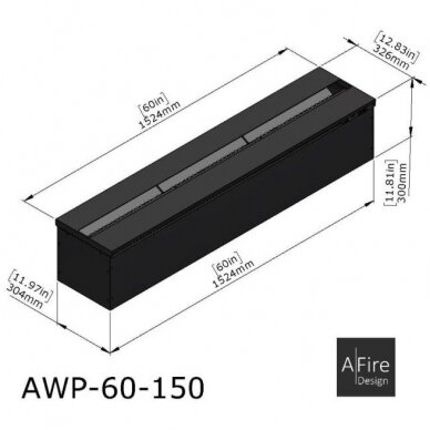 AFIRE PREMIUM AWP-60-150 электрокамин встраиваемый 10