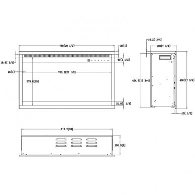 AFLAMO 3D 45x75 sisseehitatav elektrikamin 7