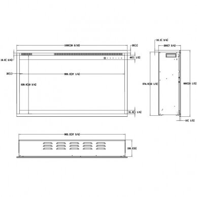 AFLAMO 3D 60X100 sisseehitatav elektrikamin 5