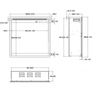 AFLAMO 3D 60X60 electric fireplace insert 5