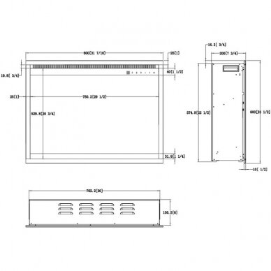 AFLAMO 3D 60X80 sisseehitatav elektrikamin 5