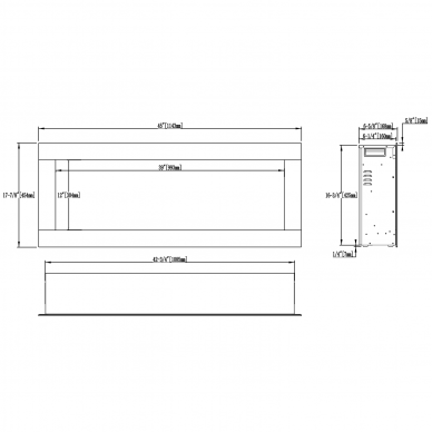 AFLAMO DIAMOND 115 electric fireplace wall-mounted-insert 13