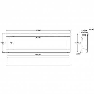 AFLAMO DIAMOND 153 electric fireplace wall-mounted-insert 13