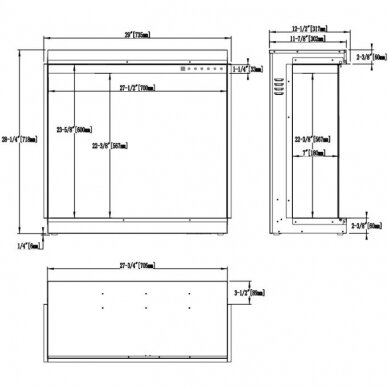 AFLAMO GOLD 74 electric fireplace wall-mounted-insert 18