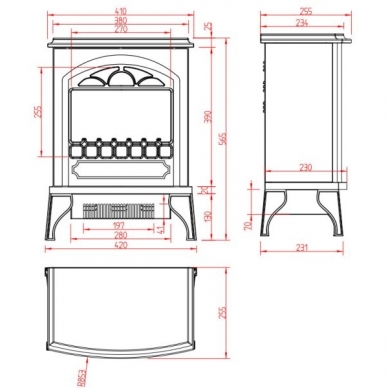 AFLAMO HOOVER elektrikamin 3