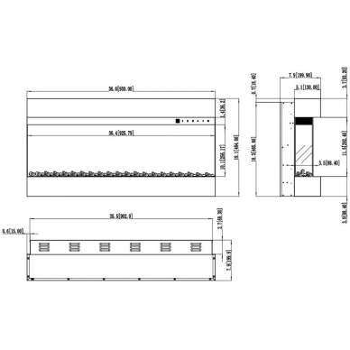 AFLAMO IMPERIAL 36 electric fireplace wall-mounted/insert 11