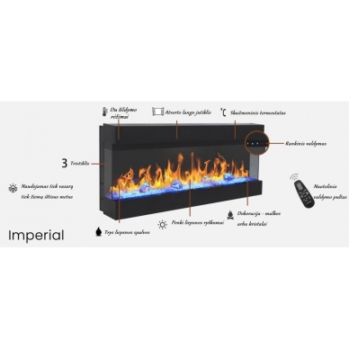 AFLAMO IMPERIAL 72 electric fireplace wall-mounted/insert 6