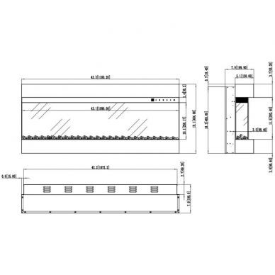 AFLAMO IMPERIAL 43 electric fireplace wall-mounted/insert 11