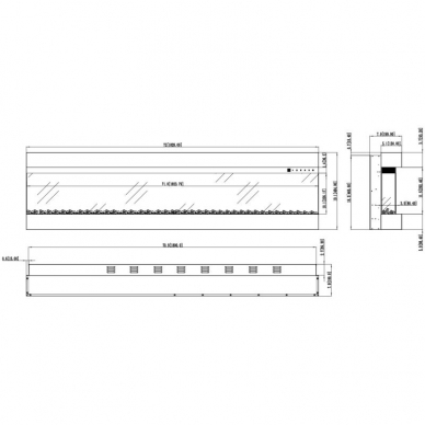 AFLAMO IMPERIAL 72 electric fireplace wall-mounted/insert 11