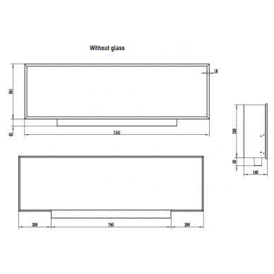 AFLAMO JUNO 1100x300 bioethanol built-in fireplace 7