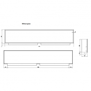 AFLAMO JUNO 1700x300 bioethanol built-in fireplace 4