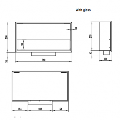 AFLAMO JUNO 550x300 bioethanol built-in fireplace 7