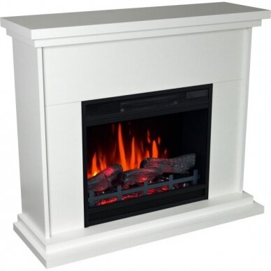 AFLAMO LAGOS WHITE 3D free standing electric fireplace 1