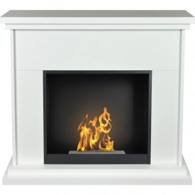 AFLAMO LAGOS WHITE BIO 60 free standing bioethanol fireplace