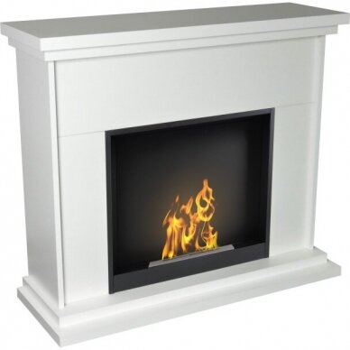 AFLAMO LAGOS WHITE BIO 60 free standing bioethanol fireplace 1