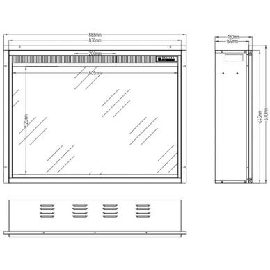 AFLAMO LED 90 electric fireplace insert 2