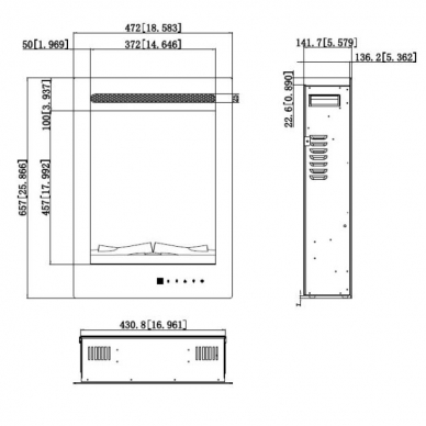 AFLAMO MAJESTIC 32 electric fireplace insert 12