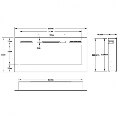 AFLAMO MAJESTIC 45 electric fireplace insert 5