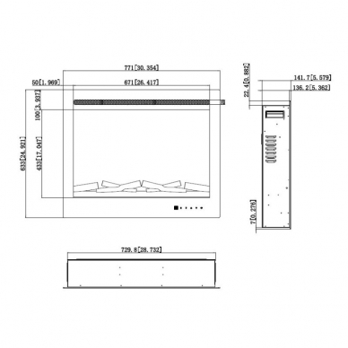 AFLAMO MAJESTIC 39 electric fireplace insert 9