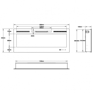 AFLAMO MAJESTIC 50 electric fireplace insert 5