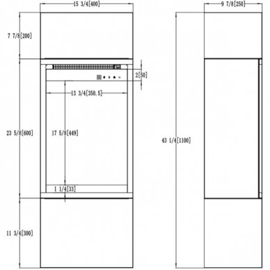 AFLAMO MILOS 40 BLACK free standing electric fireplace 15