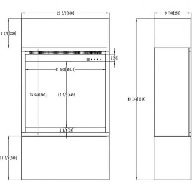 AFLAMO MILOS 60 BLACK free standing electric fireplace 16