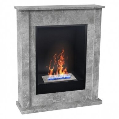 AFLAMO POKER CONCRETE BIO 50 free standing bioethanol fireplace