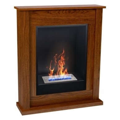 AFLAMO POKER OAK BIO 50 free standing bioethanol fireplace