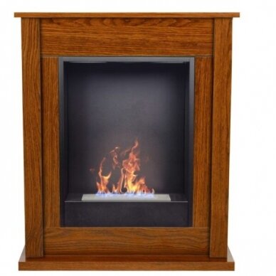 AFLAMO POKER OAK BIO 50 free standing bioethanol fireplace 1