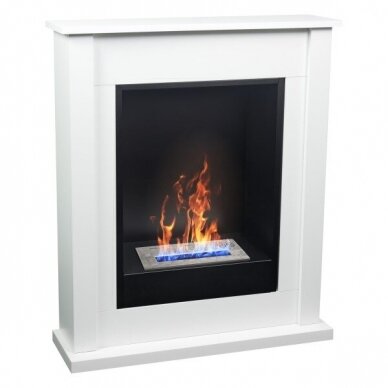 AFLAMO POKER WHITE BIO 50 free standing bioethanol fireplace