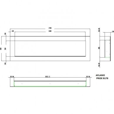 AFLAMO PRIDE B178 elektrikamin seinale-sisseehitatav 30