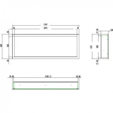 AFLAMO PRIDE S115 electric fireplace wall-mounted-insert, without a heating function 21