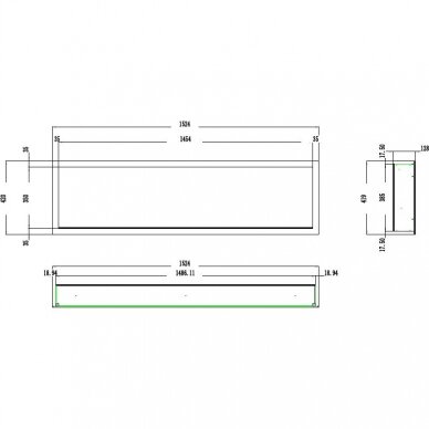 AFLAMO PRIDE S153 electric fireplace wall-mounted-insert, without a heating function 25