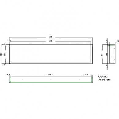 AFLAMO PRIDE S183 electric fireplace wall-mounted-insert, without a heating function 29