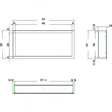 AFLAMO PRIDE S92 electric fireplace wall-mounted-insert, without a heating function 18