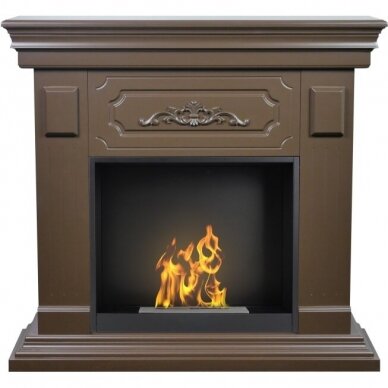 AFLAMO RIVIA WALNUT BIO 60 free standing bioethanol fireplace