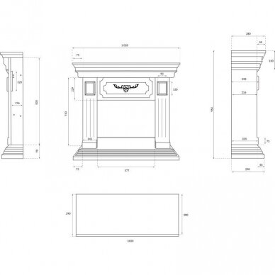 AFLAMO RIVIA WALNUT 3D free standing electric fireplace 4