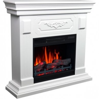 AFLAMO RIVIA WHITE 3D free standing electric fireplace 1