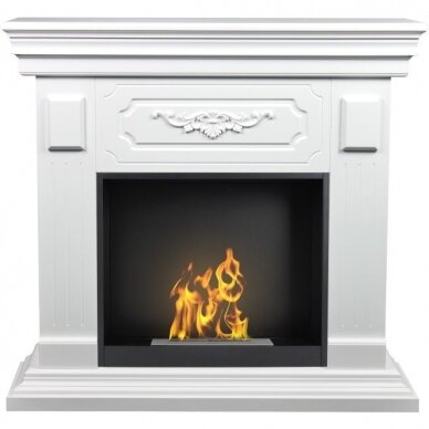 AFLAMO RIVIA WHITE BIO 60 free standing bioethanol fireplace