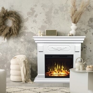 AFLAMO RIVIA WHITE LED free standing electric fireplace 1