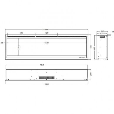 AFLAMO ROYAL 3D 160 electric fireplace wall-mounted-insert 21