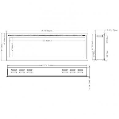 AFLAMO ROYAL 50 electric fireplace wall-mounted-insert 6