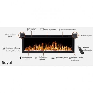 AFLAMO ROYAL 100 electric fireplace wall-mounted-insert 4