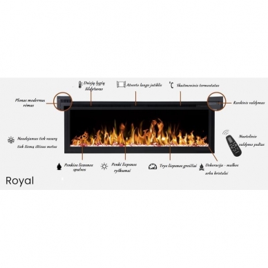 AFLAMO ROYAL 50 electric fireplace wall-mounted-insert 4