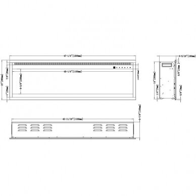 AFLAMO ROYAL PRO 120 electric fireplace wall-mounted-insert 11