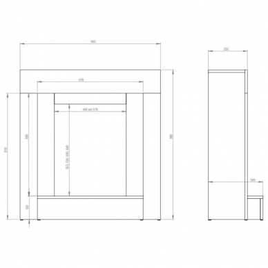 AFLAMO SIMPLE CONCRETE BIO 60 brīvi stavošs biokamīns 2