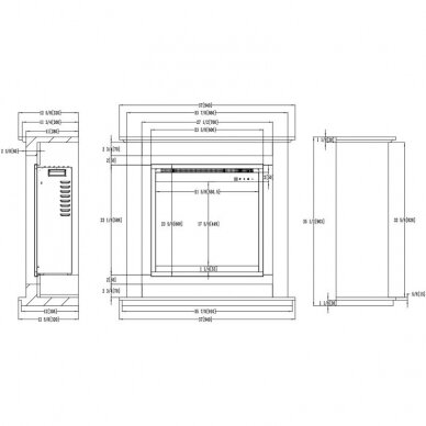 AFLAMO SUND OAK free standing electric fireplace 12